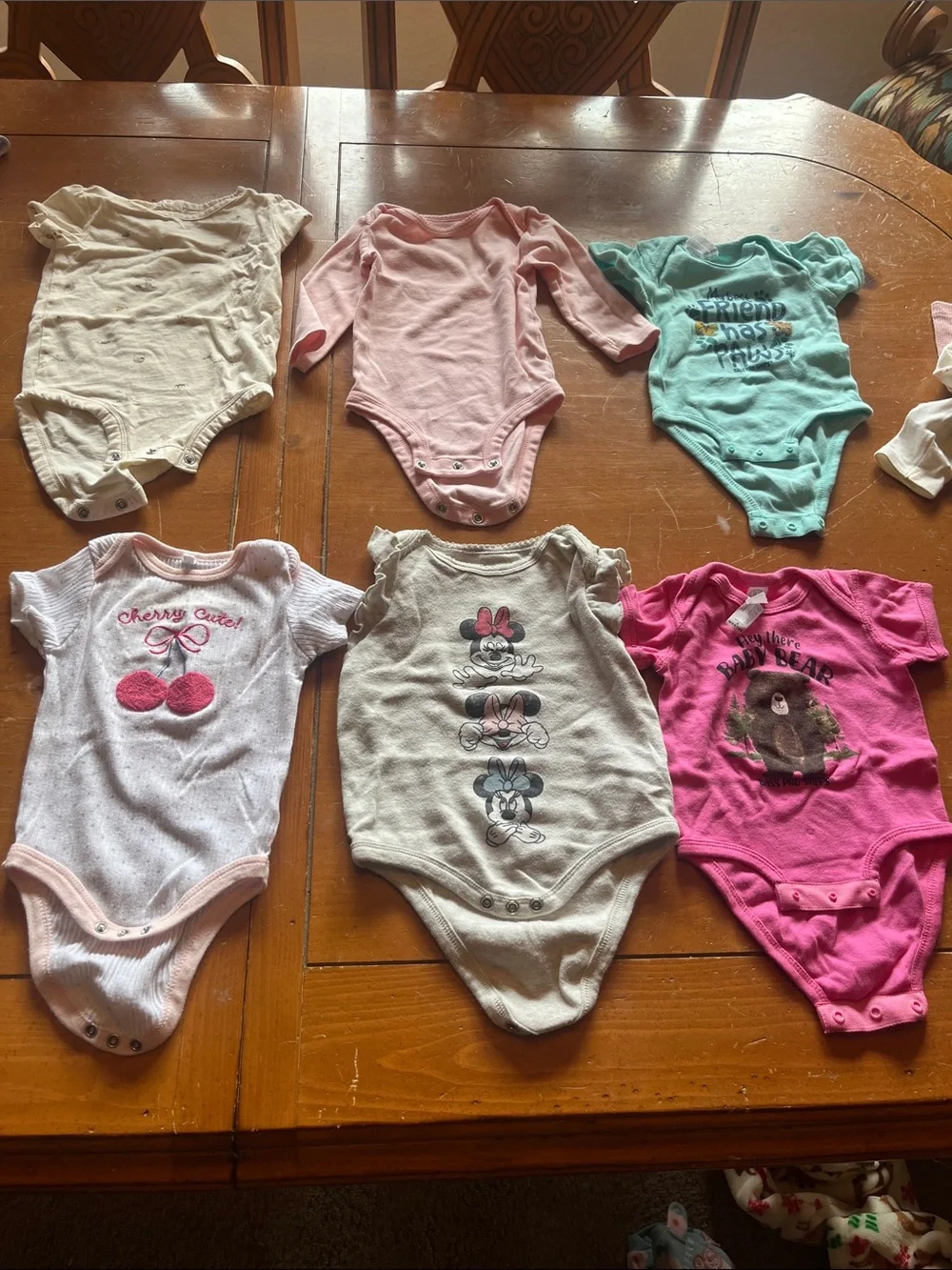 Mixed Pastel Baby One-Piece Bodysuit Set - Pink, Peach, Blue, Ivory